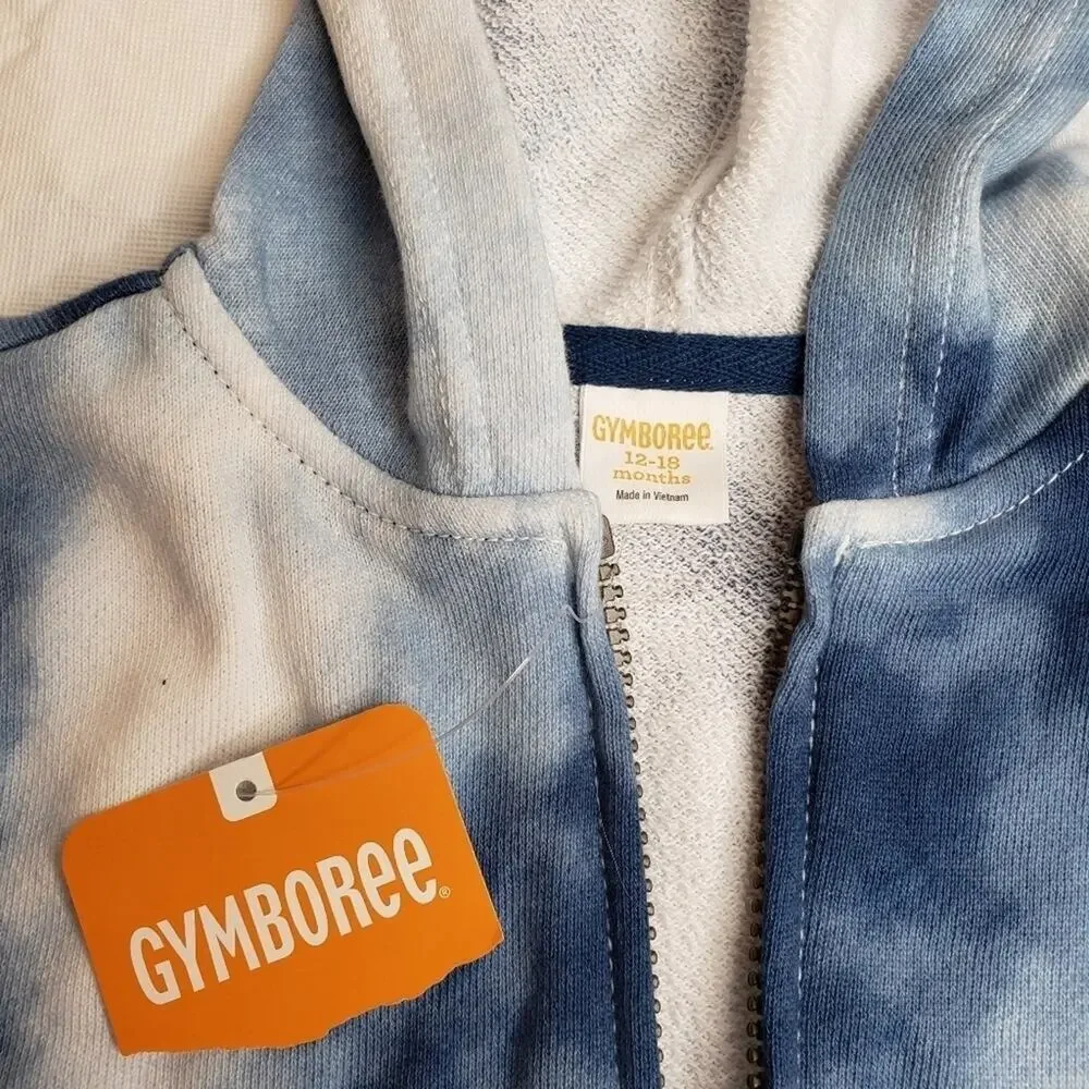 Gymboree Hooded Zip-Up Tie Dyed Hoodie 12 - 18 Months NEW